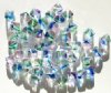 50 8mm Diagonal Hole Crystal Rainbow Cube Beads